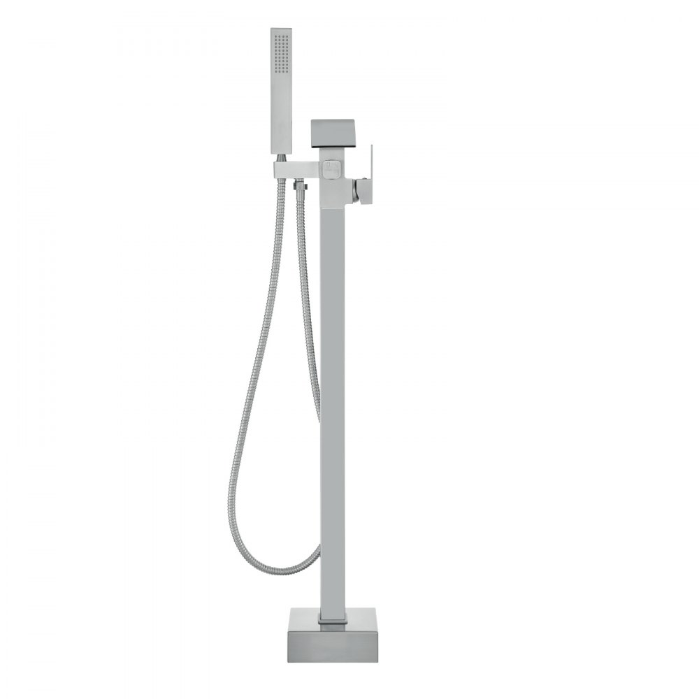 modern VEVOR freestanding bathtub faucet with handheld shower and sleek chrome finish.