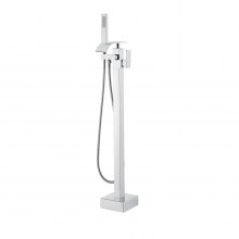 VEVOR Freestanding Bathtub Faucet, Floor Mount, Freestanding Tub Filler, Shower Mixer Taps, Two Water Modes, 360° Swivel Spout, for Bathing & Showering Pet Bathing Cleaning Drains Toilet Flushing