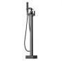 VEVOR Freestanding Bathtub Faucet, Floor Mount, Freestanding Tub Filler, Shower Mixer Taps, Two Water Modes, 360° Swivel Spout, for Bathing & Showering Pet Bathing Cleaning Drains Toilet Flushing