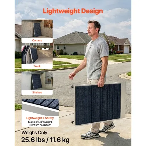 Alumiiniumist reguleeritav läveramp 915 x 915 mm, 318 kg — pilt 4