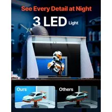 VEVOR Airbrush Spray Booth Hobby Paint Spray Booth with Dual Fans 3 LED Lights