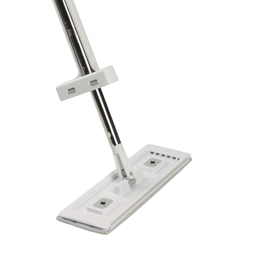 VEVOR Flat Mop, Self Wringing, Microfiber Floor Mop with 4 Reusable & Washable Mop Pads for Dry & Wet Floor Cleaning, Microfiber Flat Mop with Stainless Steel Handle for Hardwood Laminate Tile Vinyl