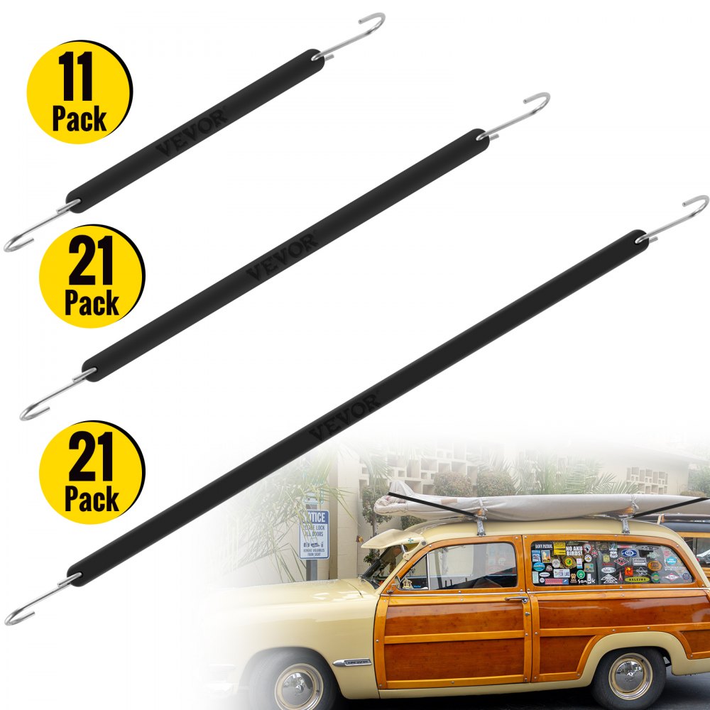Adjustable Bungee Cords with Hooks 80 inches, 4 Pack Heavy Duty
