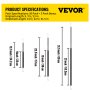 VEVOR Rubber Bungee Cords, 11 Pack22.86cm21 Pack38.1cm 21 Pack53.34cmNatural Rubber Tie Down Straps with S Hooks, Heavy Duty Assorted Sizes Outdoor Tarp Straps for Securing Flatbed Trailers, Canvases,
