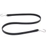 black VEVOR rubber bungee cord with metal hooks at each end.