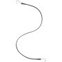 black bungee cord with metal hooks at both ends, VEVOR rubber bungee cords.
