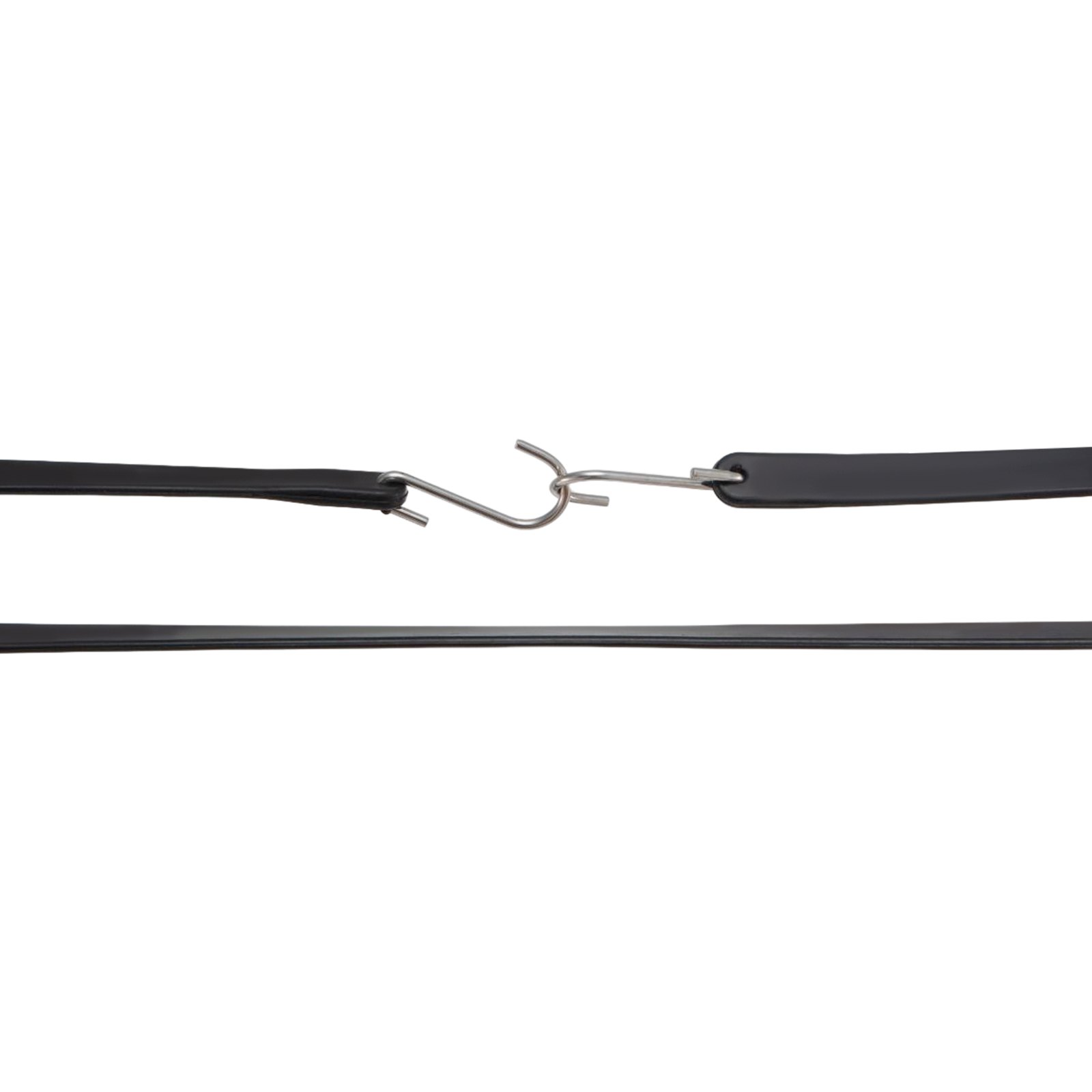 stretched VEVOR rubber bungee cords with metal hooks on a white background.