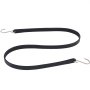black VEVOR rubber bungee cords with metal hooks on each end, flexible and durable for various uses.