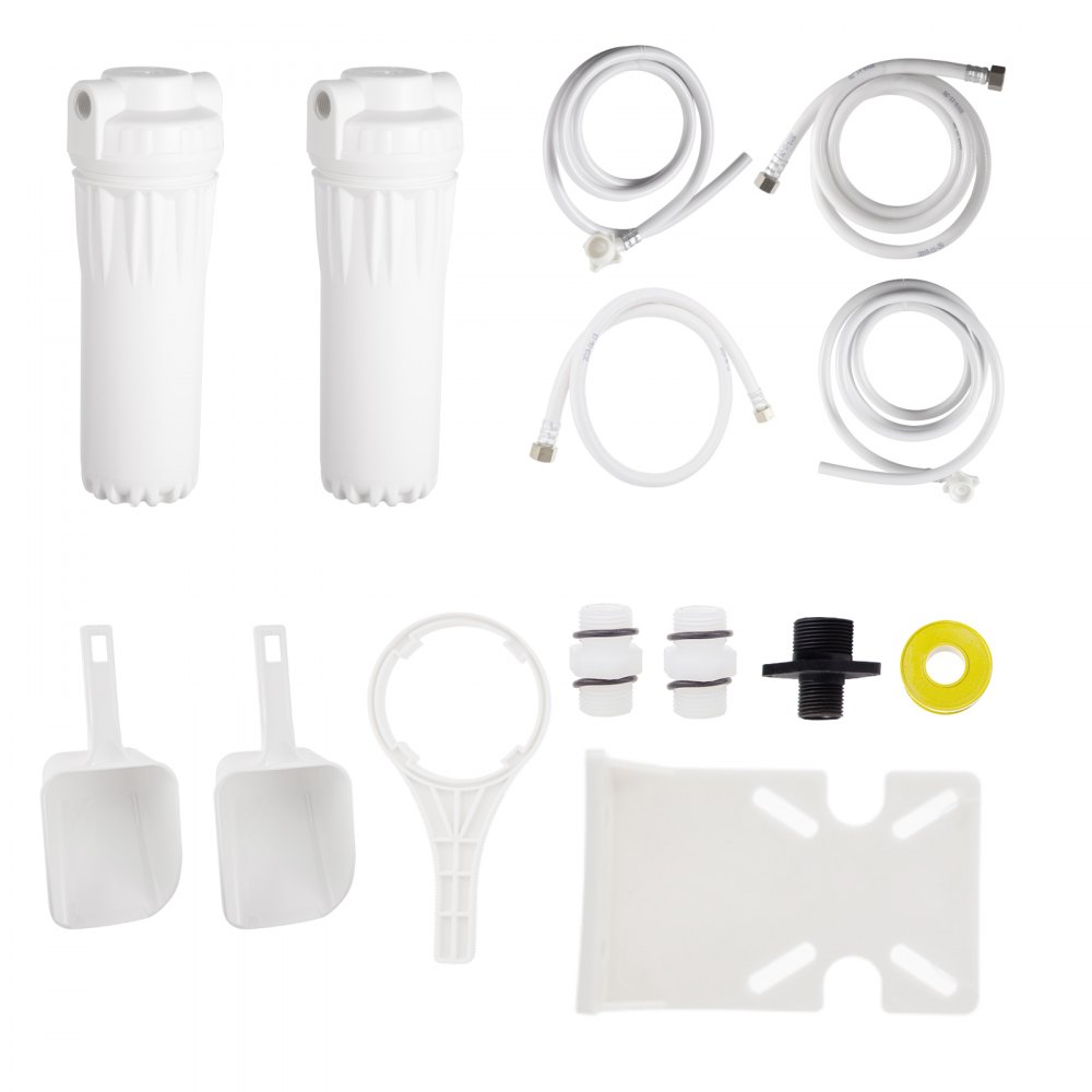 VEVOR Slice Ice Machine 570 LBS/24 H Ice-Making Capacity Slice Flake Ice Maker with 529 LBS Ice Storage Capacity Slice Flake Ice Machine Split-Type Slice Ice Maker with Water Filters for Cafeteria