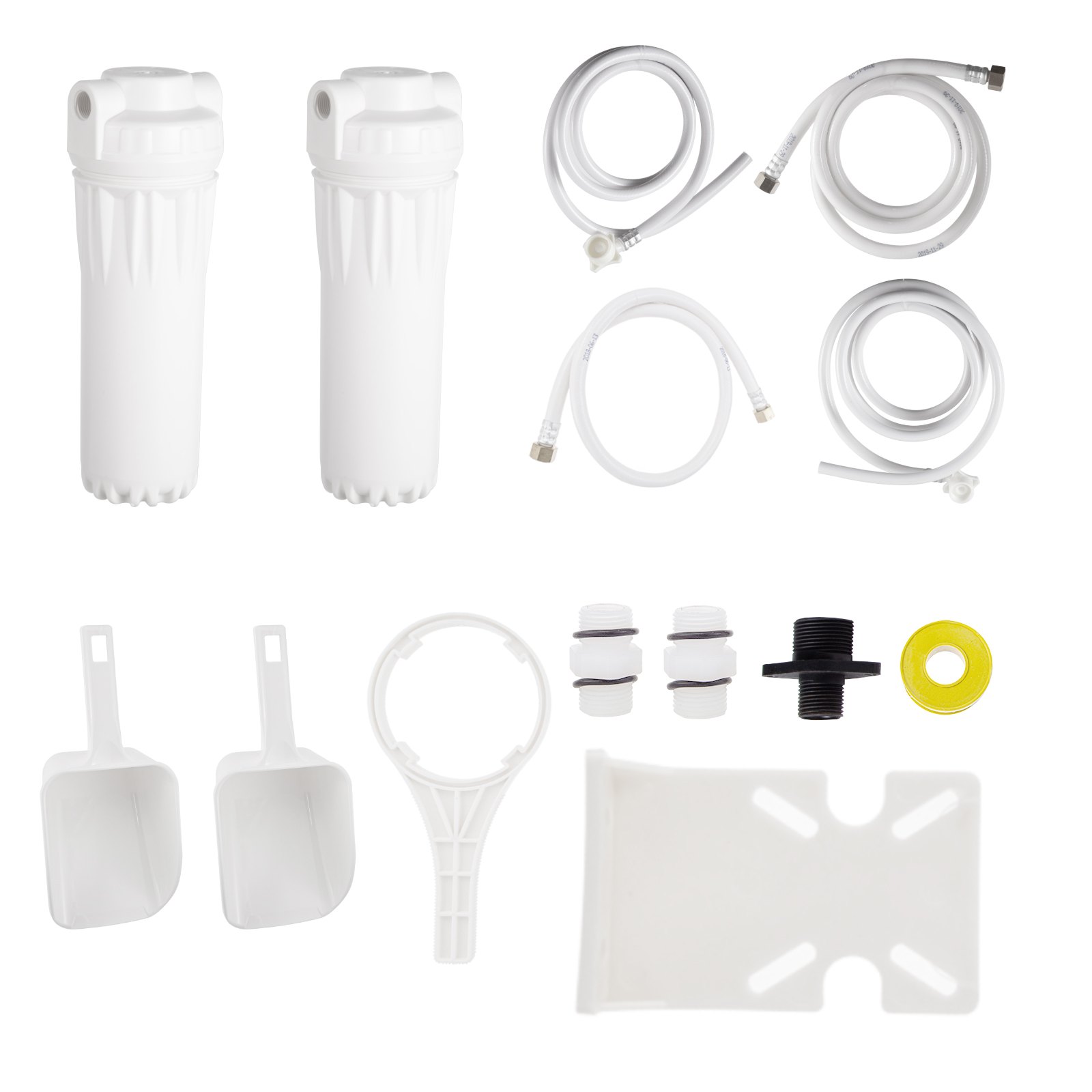 VEVOR Slice Ice Machine 570 LBS/24 H Ice-Making Capacity Slice Flake Ice Maker with 529 LBS Ice Storage Capacity Slice Flake Ice Machine Split-Type Slice Ice Maker with Water Filters for Cafeteria