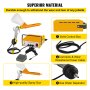 VEVOR PC03-5 Powder Coating System Electric Spray Gun Painter Portable Powder Coating Gun Yellow Paint Spray Gun