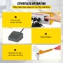 VEVOR PC03-5 Powder Coating System Electric Spray Gun Painter Portable Powder Coating Gun Yellow Paint Spray Gun