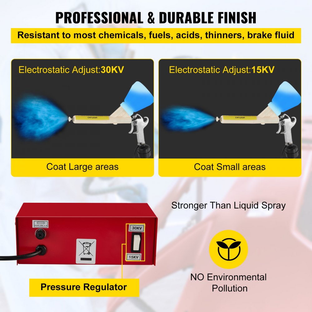 Powder Coating System Portable Electrostatic Spray Paint Gun PC03