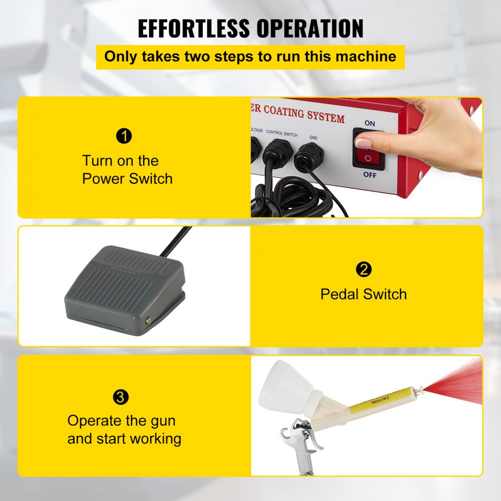 Powder Coating System Portable Electrostatic Spray Paint Gun PC03