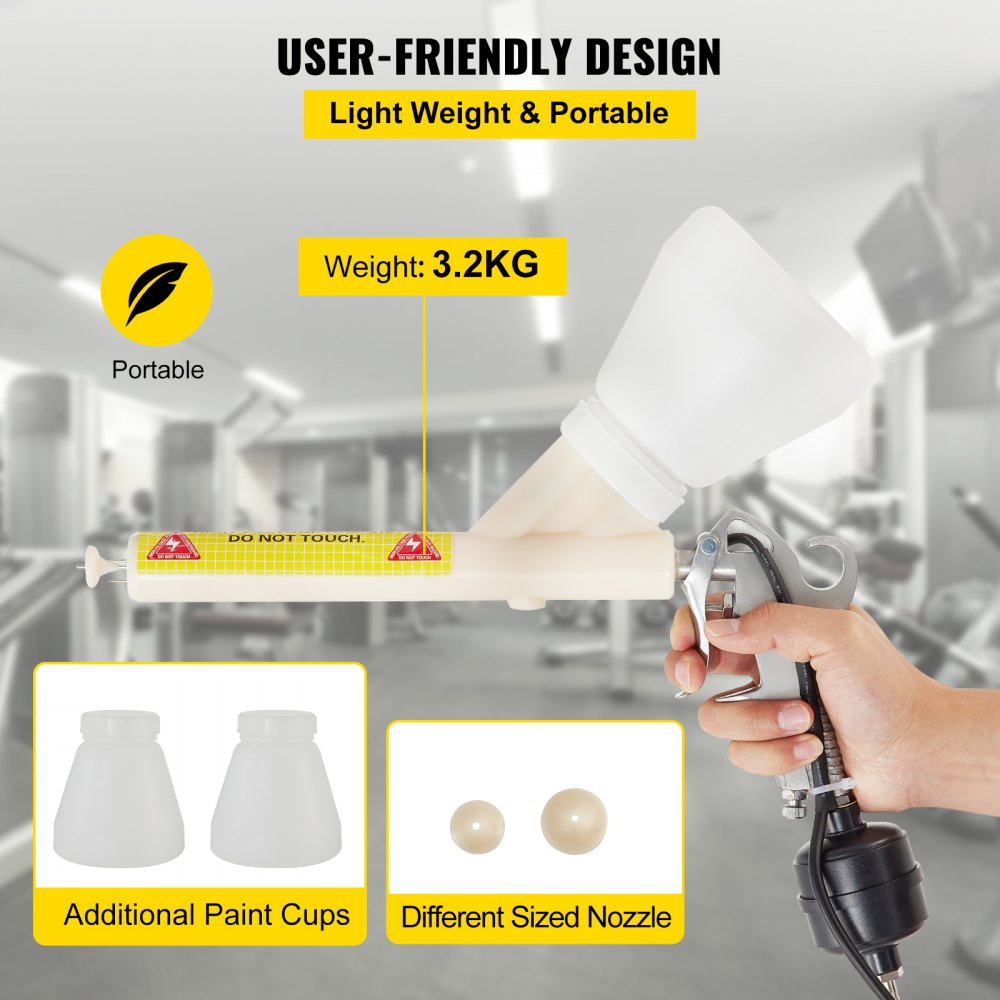 Powder Coating System Portable Electrostatic Spray Paint Gun PC03