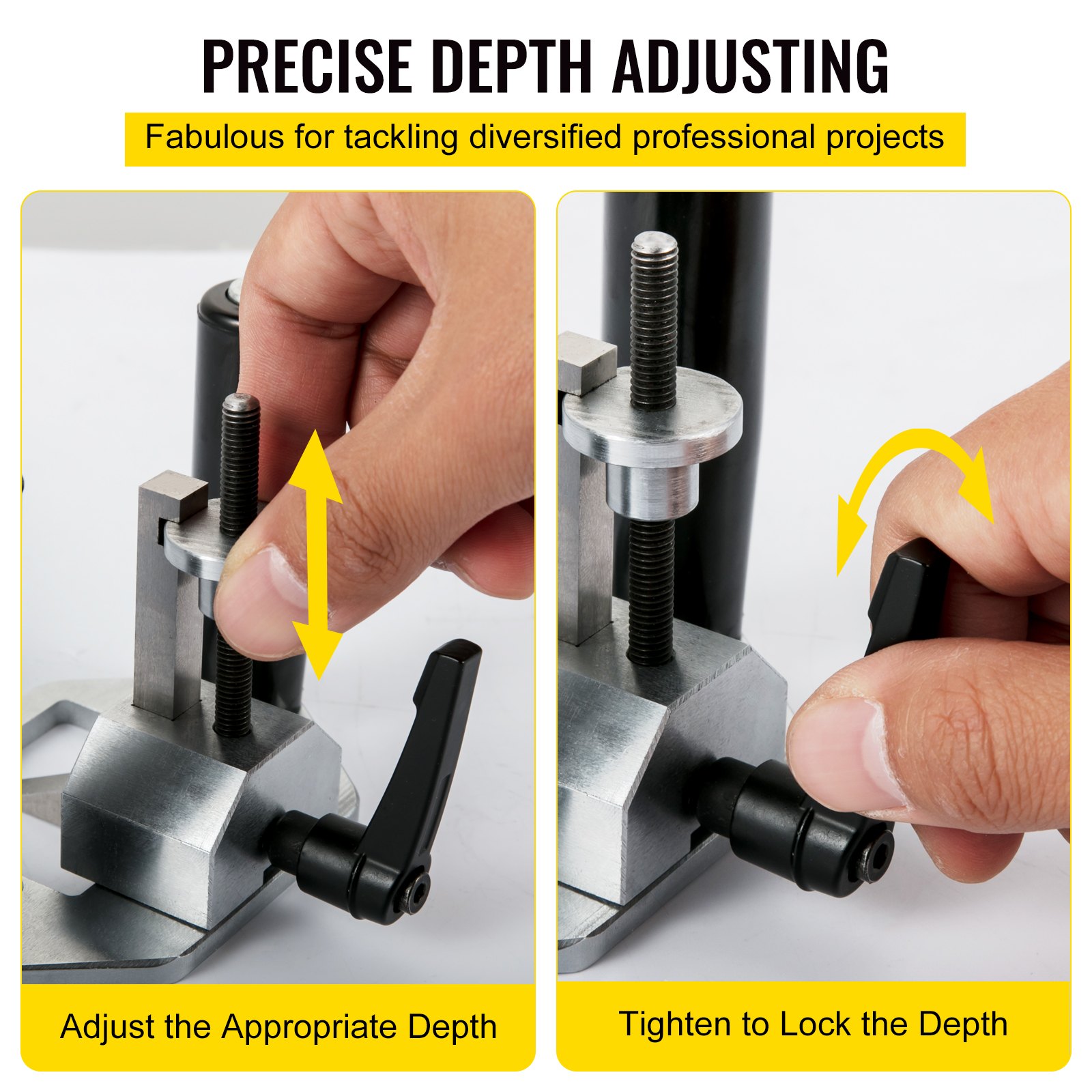 VEVOR Router Plane, Easy Adjustable Blade Hand Planer, Comfortable Bakelite Handle, w/ Depth Stop, High Configuration Handheld Woodworking Tool for DIY Industry, Black