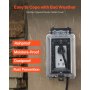 Outdoor Outlet Cover 1-Gang Lockable Weatherproof Electrical Outlet Cover