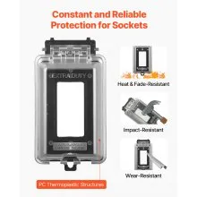 Outdoor Outlet Cover 1-Gang Lockable Weatherproof Electrical Outlet Cover