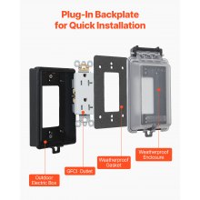 Outdoor Outlet Cover 1-Gang Lockable Weatherproof Electrical Outlet Cover