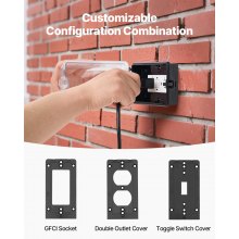 Outdoor Outlet Cover 1-Gang Lockable Weatherproof Electrical Outlet Cover