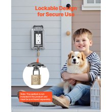 Outdoor Outlet Cover 1-Gang Lockable Weatherproof Electrical Outlet Cover