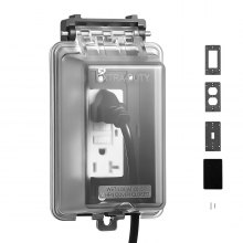 Outdoor Outlet Cover 1-Gang Lockable Weatherproof Electrical Outlet Cover