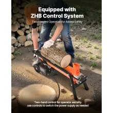 VEVOR Electric Log Splitter 1500W 15 Amp Motor 6.5 Tons Wood Splitting Machine