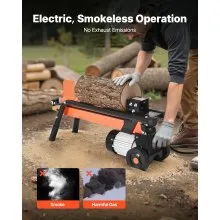 VEVOR Electric Log Splitter 1500W 15 Amp Motor 6.5 Tons Wood Splitting Machine
