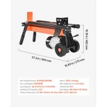 VEVOR Electric Log Splitter 1500W 15 Amp Motor 6.5 Tons Wood Splitting Machine