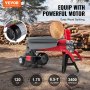 VEVOR 6.5T Force Electric Log Splitter 3400 RPM Log Splitter with 1.75 HP Motor