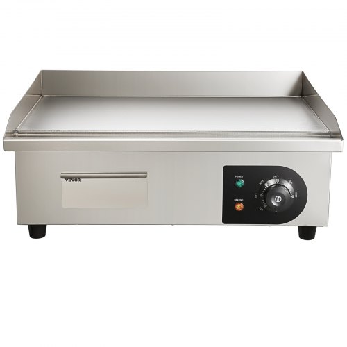 VEVOR 1600W 21" Commercial Electric Countertop Griddle Flat Top Grill Hot Plate