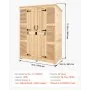 VEVOR Outdoor Storage Shed, Oversize Wooden Outside Storage Cabinet with Waterproof Roof and Metal Frame, Double Lockable Doors Garden Tool Shed Storage House Cabinet with Shelves & Floor, 58"x78"