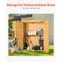 Outdoor Wooden Storage Shed Waterproof Garden Tool Metal Shed 55x67.5 inch