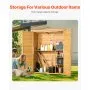 VEVOR Outdoor Storage Shed, Large Wooden Outside Storage Cabinet with Waterproof Roof and Metal Frame, Double Lockable Doors Garden Tool Shed Storage House Cabinet with Shelves & Floor, 55"x67.5"