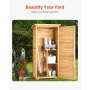 Outdoor Wooden Storage Shed Waterproof Garden Tool Metal Shed with Lock 31.5x63.8 inch