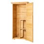 VEVOR Outdoor Storage Shed, Large Wooden Outside Storage Shed, Oversize Garden Tool Shed with Metal Frame, Shelves, Floor, Waterproof Storage House Cabinet for Patio Yard Lawn Garden, 31.5x63.8 inch