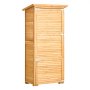 VEVOR Outdoor Storage Shed, Large Wooden Outside Storage Shed, Oversize Garden Tool Shed with Metal Frame, Shelves, Floor, Waterproof Storage House Cabinet for Patio Yard Lawn Garden, 31.5x63.8 inch