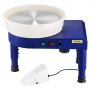 VEVOR Pottery Wheel, 14 in Ceramic Wheel Forming Machine, 60-300 RPM Speed Adjustable Foot Pedal, Adjustable Lift Leg, Detachable Basin, Complete Tool Accessory Kit for Work Art Craft DIY, Blue