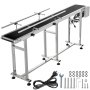 VEVOR Powered PVC Belt Conveyor 180x20CM w/ Guard Bar Laser Print Code Convey