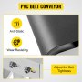 VEVOR Powered PVC Belt Conveyor 180x20CM w/ Guard Bar Laser Print Code Convey