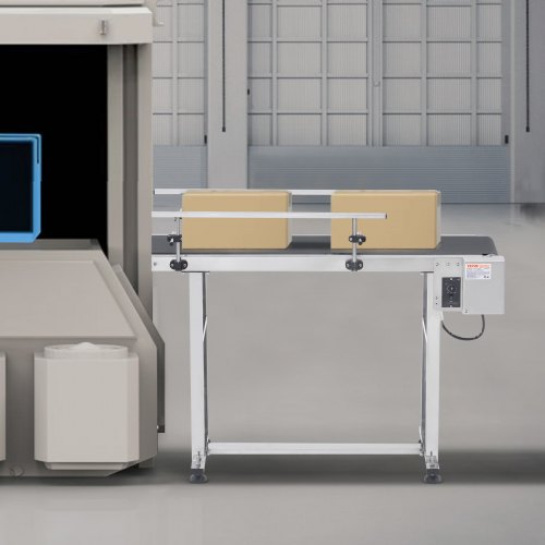 PVC Flat Belt Conveyor - 82.7" L X 11.8" W, Adjustable Speed 0-18 M/min, 11 LBS Load, 200W Motor