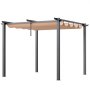 VEVOR 10'x10' Outdoor Retractable Pergola with Canopy, Aluminum Pergola with Retractable Canopy, Modern Pergola with Sun Shade Canopy for Patios, Gardens, Decks, Backyards (Beige)