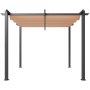 VEVOR 10'x10' Outdoor Retractable Pergola with Canopy, Aluminum Pergola with Retractable Canopy, Modern Pergola with Sun Shade Canopy for Patios, Gardens, Decks, Backyards (Beige)