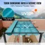 VEVOR 10'x13' Outdoor Retractable Pergola with Sun Shade Canopy Aluminum Bule