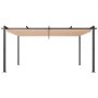 VEVOR 3.6x4.9m Outdoor Retractable Pergola with Canopy, Aluminum Pergola with Retractable Canopy, Modern Pergola with Sun Shade Canopy for Patios, Gardens, Decks, Backyards (Beige)
