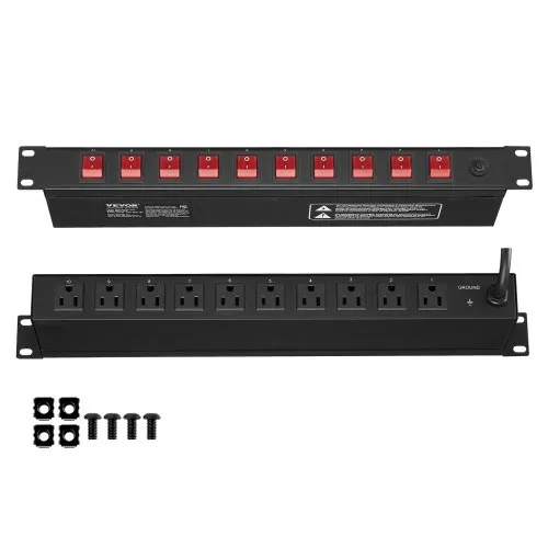 Rack Mount Power Strip 24A Single Phase PDU With Built-in Surge Protector - Single Phase PDU
