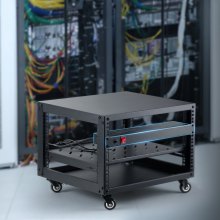 Multiprise VEVOR 19" 1U PDU 8 prises pour montage en rack Protection contre les surtensions et les surcharges