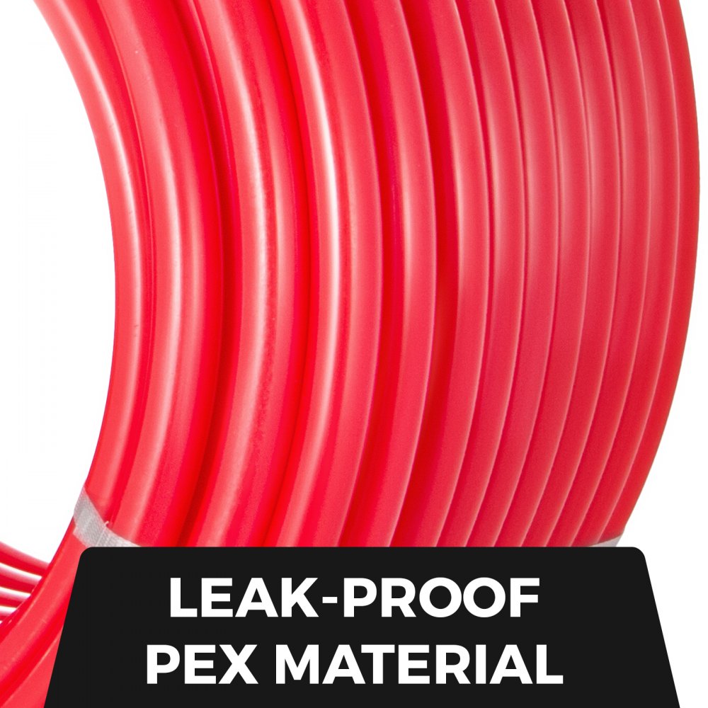 VEVOR Pex Pipe Tubing 1 Inch 300ft Pex Tubing Non-Barrier Radiant Water Plumbing Pipe Pex-B ?1" Non-Barrier/300FT/Red?