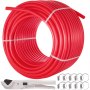 VEVOR Pex Pipe Tubing 1 Inch 300ft Pex Tubing Non-Barrier Radiant Water Plumbing Pipe Pex-B,1" Non-Barrier/300FT/Red
