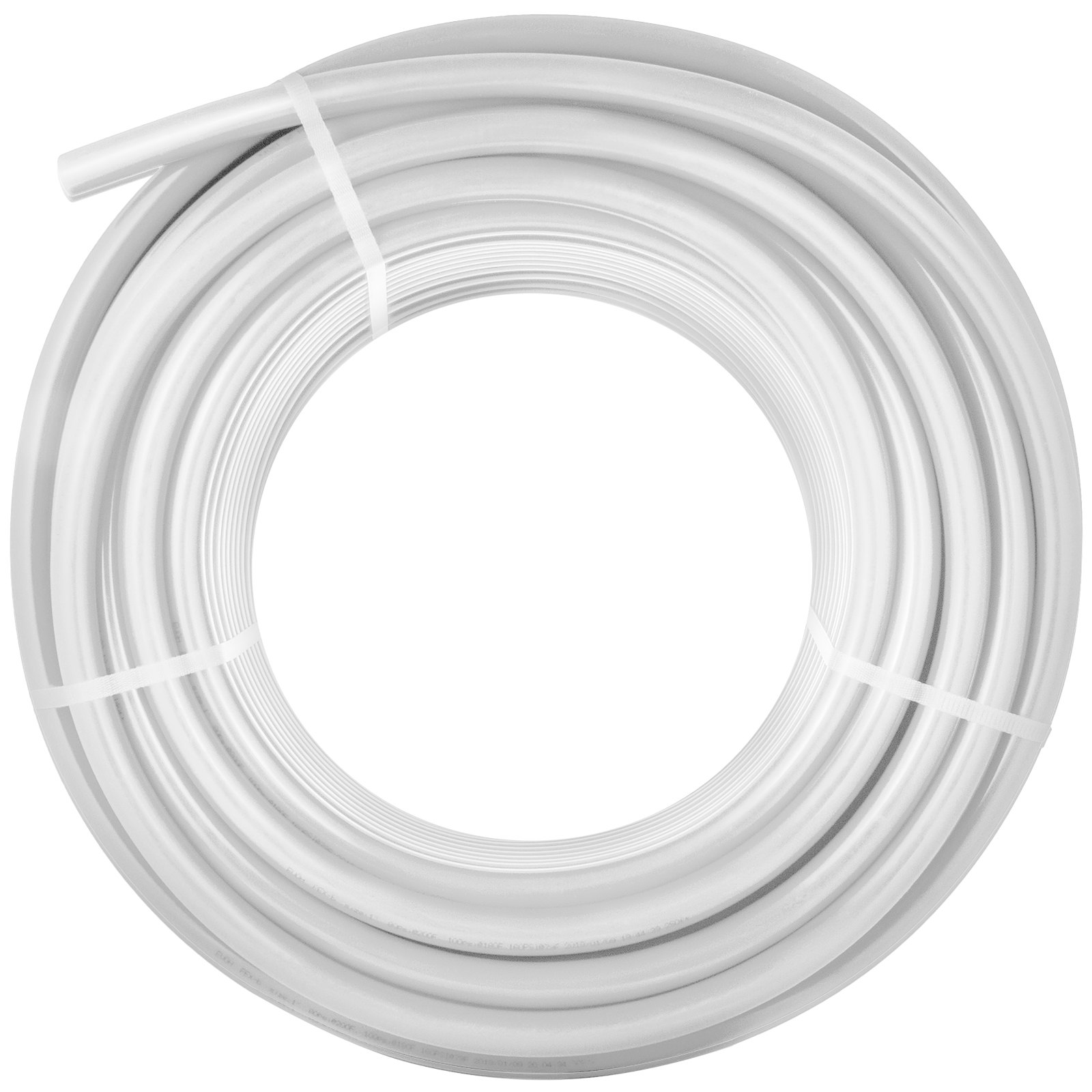 VEVOR Oxygen Non-Barrier PEX Tubing 300 Ft White 3/4 Inch PEX Pipe Radiant Heat Floor EVOH Pex-B Heat Durable Plumbing Flexible for Residential Commercial Heating Plumbing